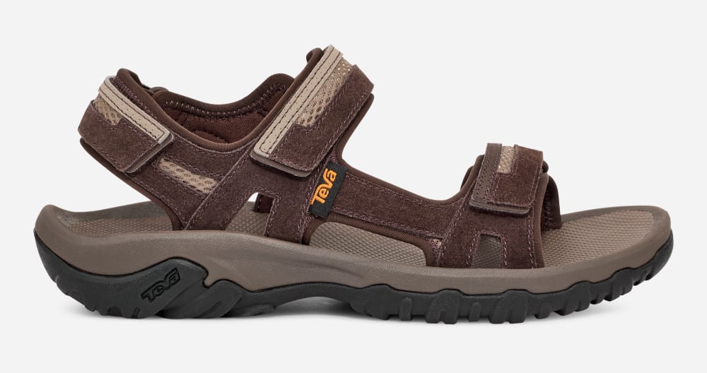 Brown Teva Hudson Men's Sandals | Ireland-0237