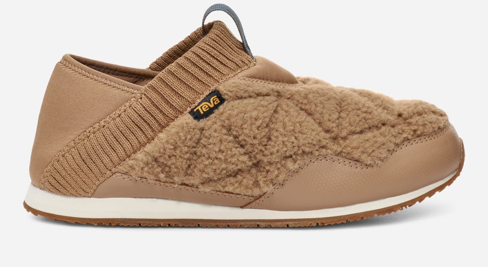 Brown Teva ReEMBER FLEECE Men's Slip Ons | Ireland-5980