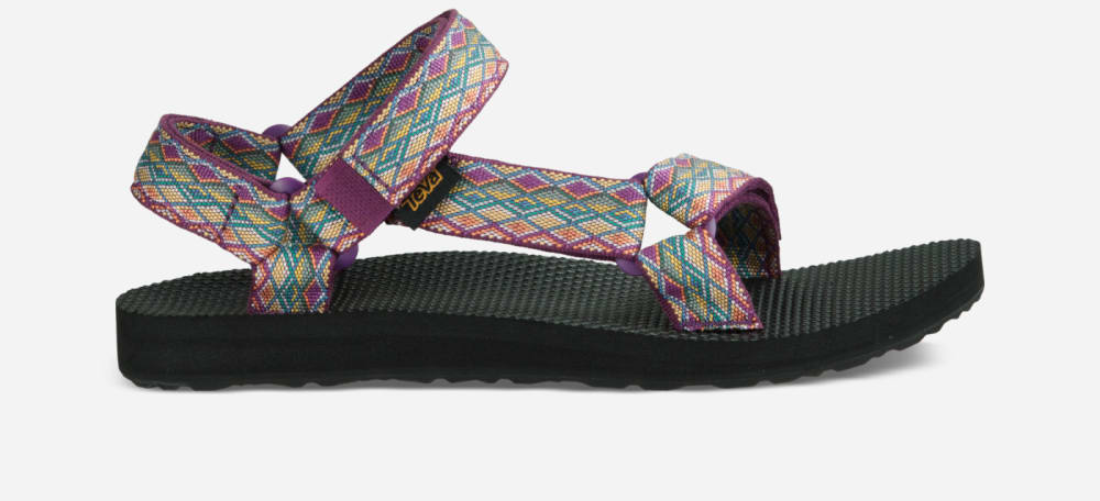 Dark Purple Multicolor Teva Original Universal Women's Sandals | Ireland-0724