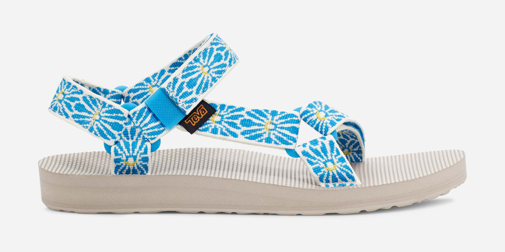 Flower Blue Teva Original Universal Women's Sandals | Ireland-4710