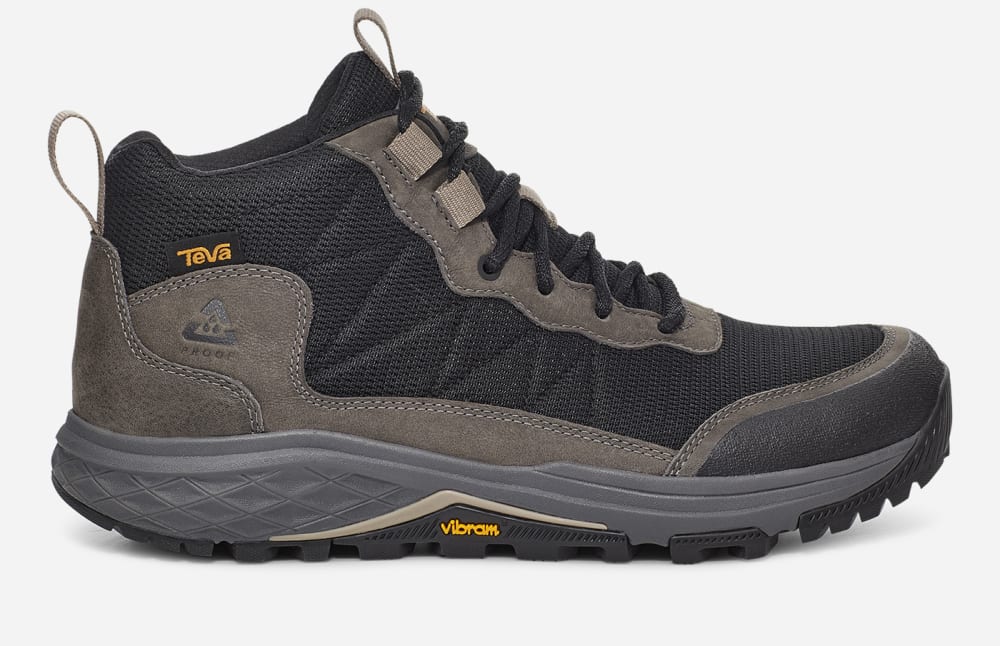 Grey / Black Teva Ridgeview Mid Men's Hiking Boots | Ireland-0967