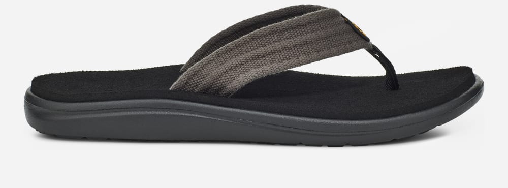 Grey Teva Voya Canvas Men's Flip Flops | Ireland-2680