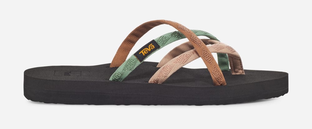 Multicolor Teva Olowahu Women's Flip Flops | Ireland-2516